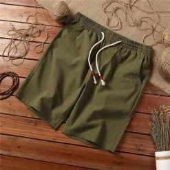 Made In Asia Store Men's Apparels North Royal Guam Linen Shorts