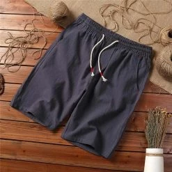 Made In Asia Store Men's Apparels North Royal Guam Linen Shorts
