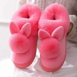 RASS PLE Official Store Saint Morris Fluffy Rabbit Slippers