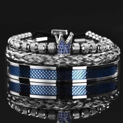 ATTYIRENA Official Store North Royal Stainless Steel Braided Bracelet
