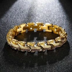 Fongten Official Store Sky Madrid Stainless Steel Dragon Bracelet Men's Apparels