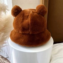 All Clothes Dropshiping Women Men Kids Etc Store Saint Morris Plush Bear Ear Bucket Hat Men's Apparels