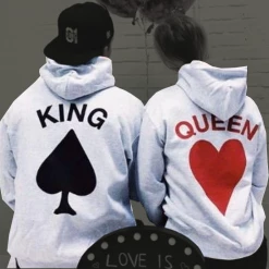 Lovetops Store Men's Apparels Sky Madrid King & Queen Hoodie