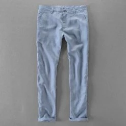 Cotton Linen Store North Royal Ocean Tide Linen Pants Men's Apparels