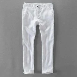 Cotton Linen Store North Royal Ocean Tide Linen Pants Men's Apparels
