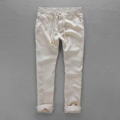 Suehaiwe Official Store Sky Madrid La Spezia Linen Pants 12 Suehaiwe Official Store Sky Madrid La Spezia Linen Pants