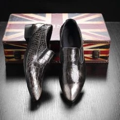 BAOLUMA Offcial Store Danilo Crocodile Formal Shoes Men's Apparels