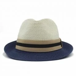 @MH Hat Sky Madrid Straw Fedora Hat Men's Apparels