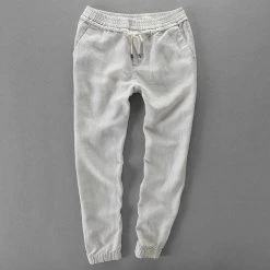 Suehaiwe Official Store Sky Madrid Oahu Linen Pants Men's Apparels
