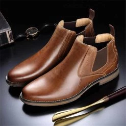 LAH Fashion Store Men's Apparels Saint Morris Leather Chelsea Boot