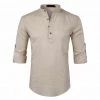 Hipster Wardrobe Store Saint Morris Linen Roll-Up Shirt Men's Apparels