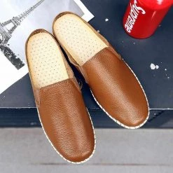 Merkmak Official Store Men's Apparels Aubrac Leather Slip-on