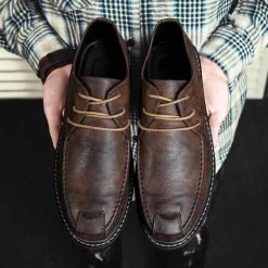 Allayu Store Men's Apparels Casual Leather Derby