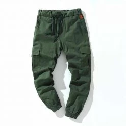 MANLUODANNI Oversea Store Drawstring Cargo Pants Men's Apparels