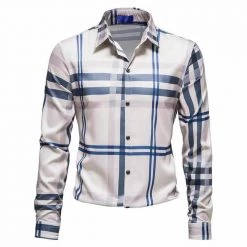 Very R Store Saint Morris Executive Plaid Button-Up Shirt Men's Apparels