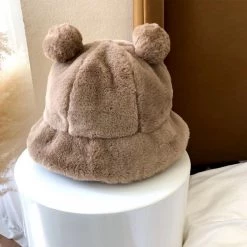 All Clothes Dropshiping Women Men Kids Etc Store Saint Morris Plush Bear Ear Bucket Hat Men's Apparels