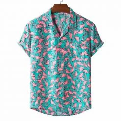 Shop5615141 Store Men's Apparels Saint Morris Pink Flamingo Shirt