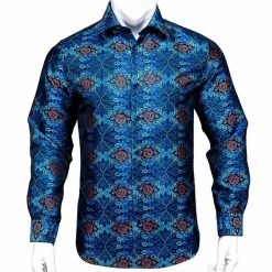 Hi-Tie Official Store Saint Morris Paisley Silk Shirt Men's Apparels