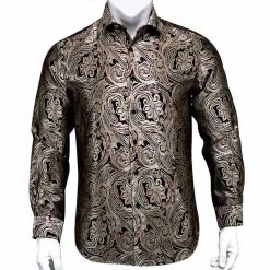 Hi-Tie Official Store Saint Morris Paisley Silk Shirt Men's Apparels 8 Hi-Tie Official Store Saint Morris Paisley Silk Shirt Men's Apparels