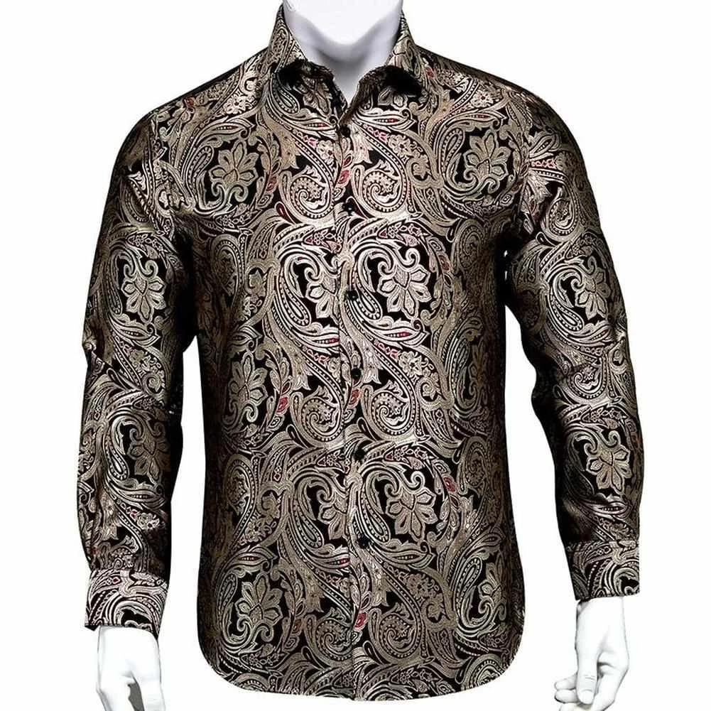 Hi-Tie Official Store Saint Morris Paisley Silk Shirt Men's Apparels 5 Hi-Tie Official Store Saint Morris Paisley Silk Shirt Men's Apparels