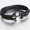TANGYIN Official Store Men's Apparels North Royal Braided Leather Anchor Bracelet 1 TANGYIN Official Store Men's Apparels North Royal Braided Leather Anchor Bracelet