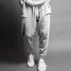 EeeShopping Store Casual Linen Jogger Men's Apparels