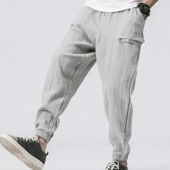 EeeShopping Store Casual Linen Jogger Men's Apparels