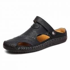 JINGDELONG Official Store Men's Apparels North Royal Leather Sandals