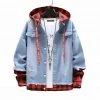 Shop910329038 Store Men's Apparels Sky Madrid Denim Plaid Jacket