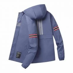 Acong Store Saint Morris Striped Hooded Jacket Men's Apparels