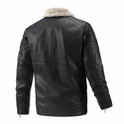 YiBaoXin Store North Royal Leather Pocket Jacket