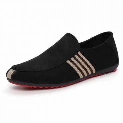 Krona Business Store Casual Striped Moccasins Men's Apparels