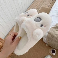 MCCKLE SHOE Store Saint Morris Fluffy Slippers