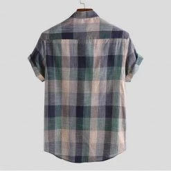 Moringcute Store Men's Apparels Sky Madrid Cordoba Plaid Shirt 9 Moringcute Store Men's Apparels Sky Madrid Cordoba Plaid Shirt