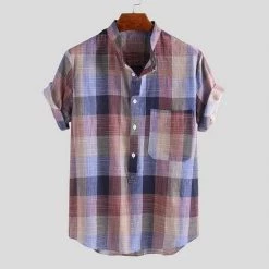 Moringcute Store Men's Apparels Sky Madrid Cordoba Plaid Shirt 8 Moringcute Store Men's Apparels Sky Madrid Cordoba Plaid Shirt