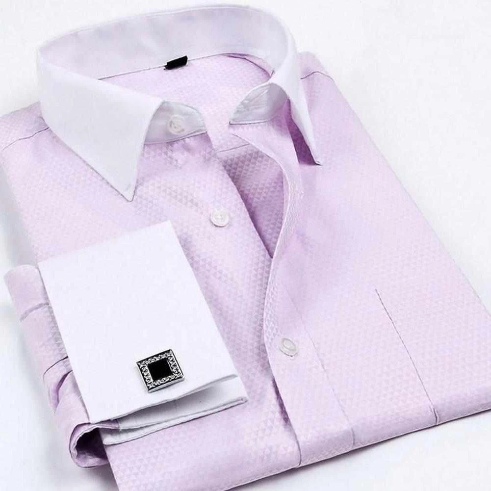 GREVOL Official Store Men's Apparels North Royal Long-Sleeve Cufflink Dress Shirt 5 GREVOL Official Store Men's Apparels North Royal Long-Sleeve Cufflink Dress Shirt