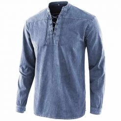 Shop5874845 Store Saint Morris Lace-up Long Sleeve Shirt
