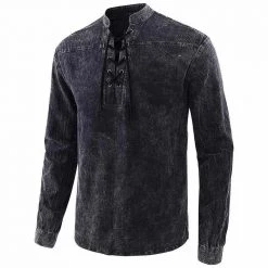 Shop5874845 Store Saint Morris Lace-up Long Sleeve Shirt