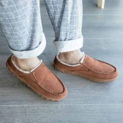 WOTTE Official Store Saint Morris Suede Plush Slippers Men's Apparels