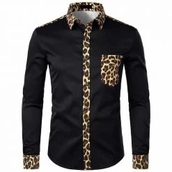 PARKLEES Official Store Sky Madrid Leopard Button-Up Shirt Men's Apparels