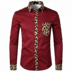 PARKLEES Official Store Sky Madrid Leopard Button-Up Shirt Men's Apparels