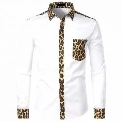 PARKLEES Official Store Sky Madrid Leopard Button-Up Shirt Men's Apparels
