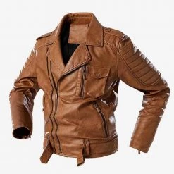 DUOFIER Bag's Store Store Men's Apparels Saint Morris Leather Biker Jacket