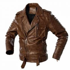 DUOFIER Bag's Store Store Men's Apparels Saint Morris Leather Biker Jacket