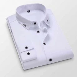 Fashional Solutions Store Sky Madrid Embroidered Dress Shirt Men's Apparels