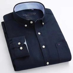 BOLEEBIRD AliExpress Store North Royal Oxford Shirt Men's Apparels