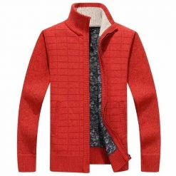 Retro Jacket Store Sky Madrid Turtleneck Wool Cardigan Men's Apparels