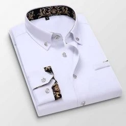 HAN GE's Store North Royal Long-Sleeve Baroque Shirt Men's Apparels