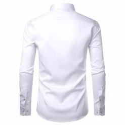 Hipster Wardrobe Store Sky Madrid Slim Bamboo Long Sleeve Shirt