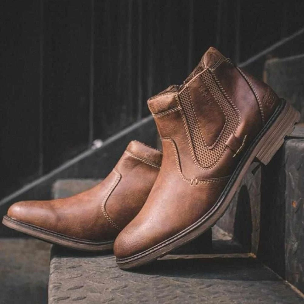 Merkmak Official Store Sky Madrid Chelsea Leather Boots 3 Merkmak Official Store Sky Madrid Chelsea Leather Boots